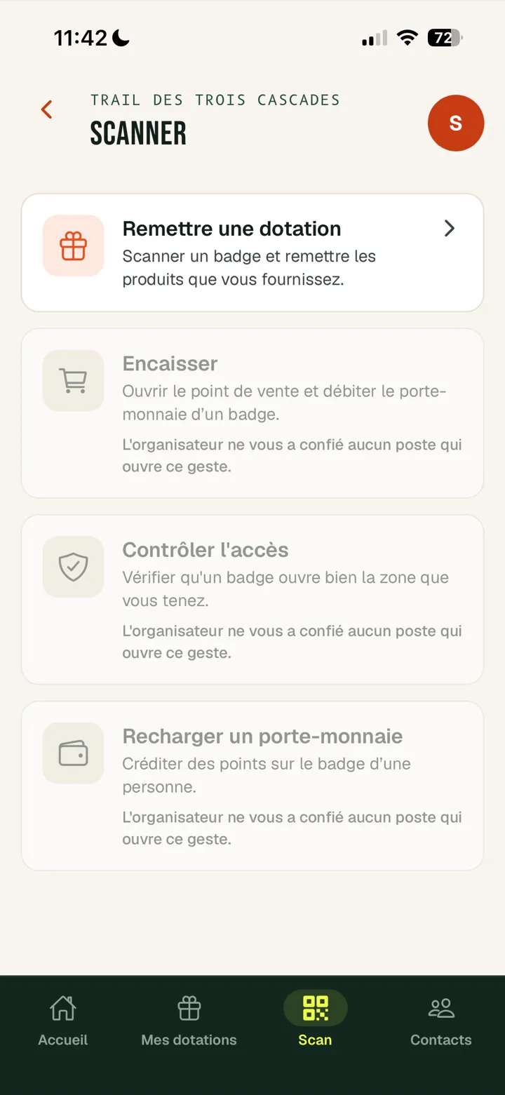 L'espace prestataire de l'application RunPilot